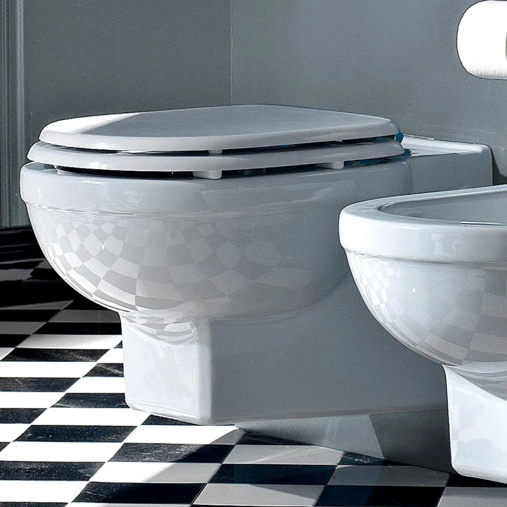 Viadurini Bathroom Wc-Wc Suspended Vase Classic Style aus weißer Keramik Made in Italy - Marwa