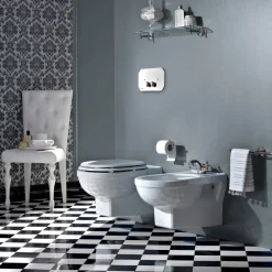 Viadurini Bathroom Wc-Wc Suspended Vase Classic Style aus weißer Keramik Made in Italy - Marwa