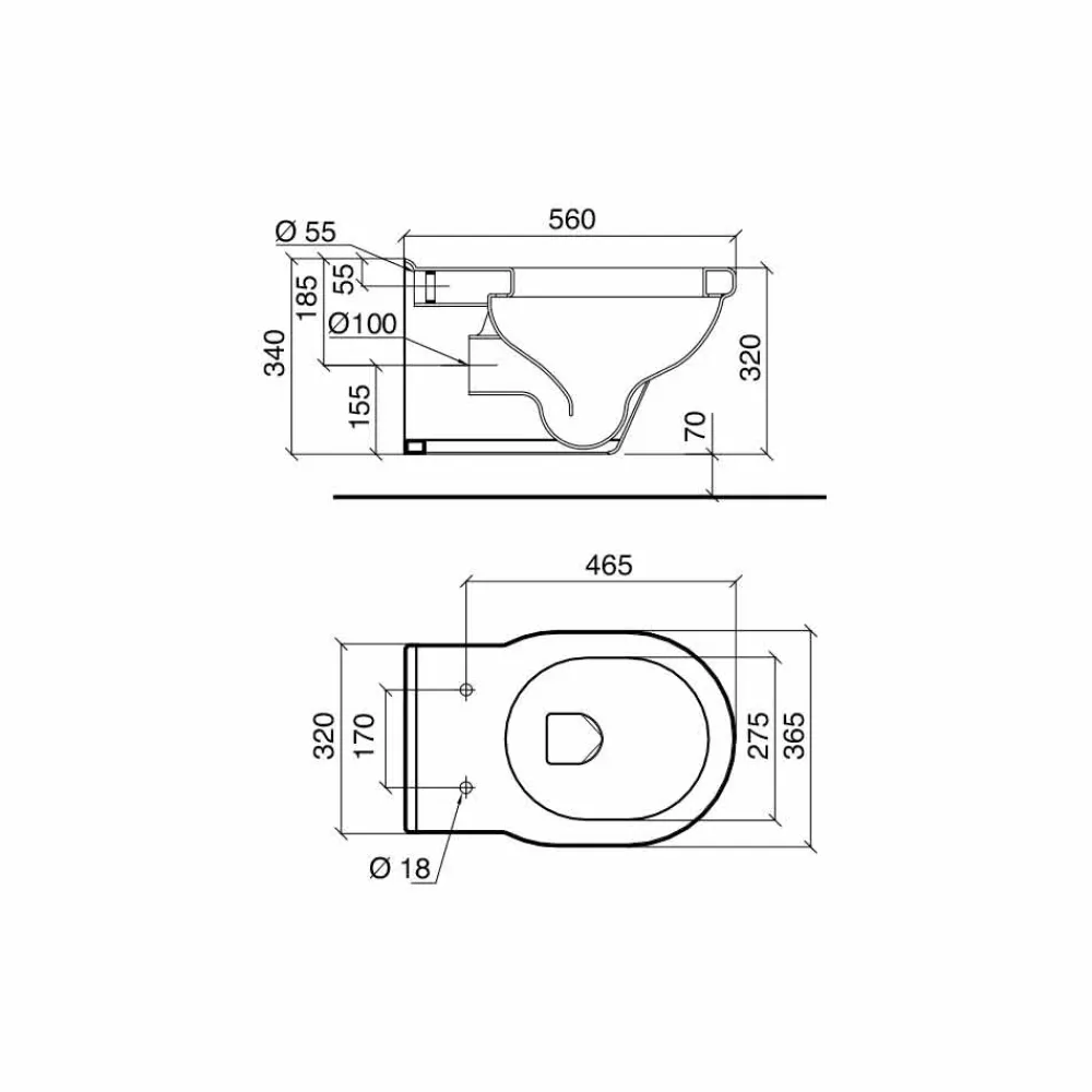 Viadurini Bathroom Wc-Wc Suspended Vase Classic Style aus weißer Keramik Made in Italy - Marwa