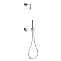 Viadurini Bathroom Duscharmaturen-2-Wege-Duschgruppe Duschkopf und Handbrause mit runder oder quadratischer Rosette - Imperio