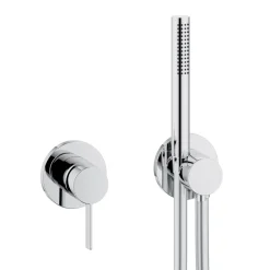 Viadurini Bathroom Duscharmaturen-2-Wege-Duschgruppe Duschkopf und Handbrause mit runder oder quadratischer Rosette - Imperio