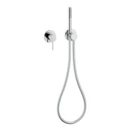 Viadurini Bathroom Duscharmaturen-2-Wege-Duschgruppe Duschkopf und Handbrause mit runder oder quadratischer Rosette - Imperio