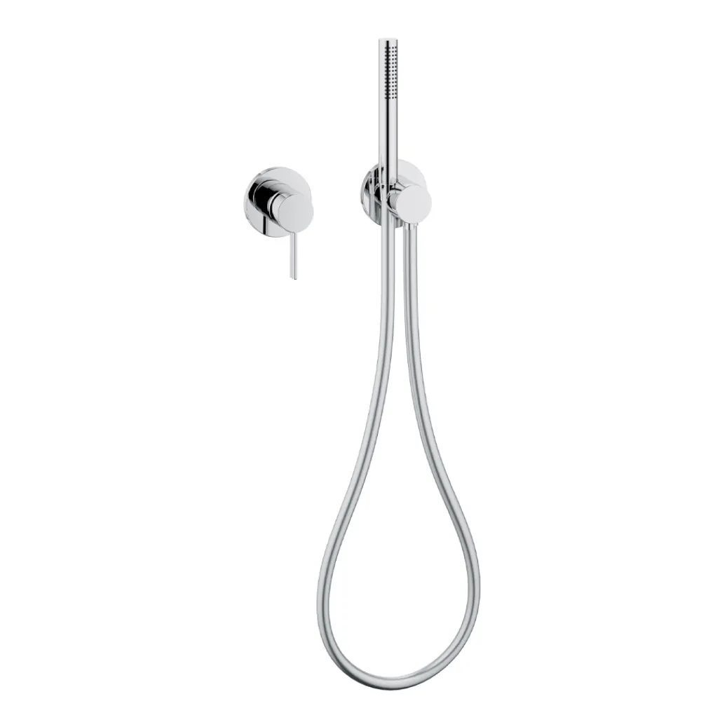 Viadurini Bathroom Duscharmaturen-2-Wege-Duschgruppe Duschkopf und Handbrause mit runder oder quadratischer Rosette - Imperio