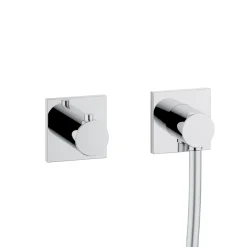 Viadurini Bathroom Duscharmaturen-2-Wege-Duschgruppe mit Rosette und runder oder quadratischer Gleitstange - Kristio