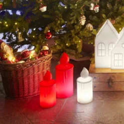 SLIDE Moderne Tischlampen-Weiß oder Rot leuchtende Kerze Tischlampe Design von - Fiammetta