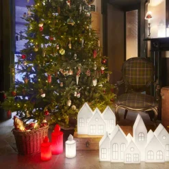 SLIDE Moderne Tischlampen-Weiß oder Rot leuchtende Kerze Tischlampe Design von - Fiammetta