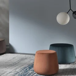 Viadurini Living Sitzsäcke|Sitzsäcke-Weicher runder Hocker für Wohnzimmer in farbigem Samt 3 Dimensionen - Evelyne