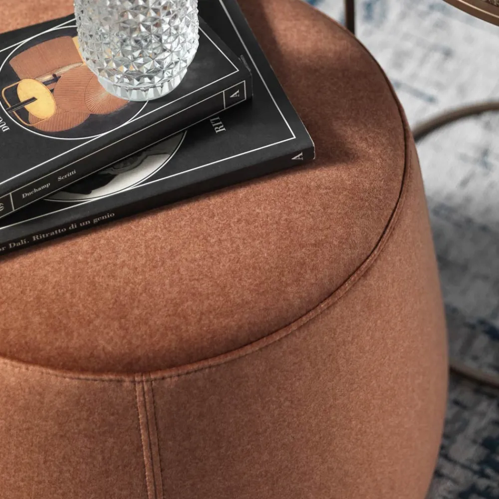 Viadurini Living Sitzsäcke|Sitzsäcke-Weicher runder Hocker für Wohnzimmer in farbigem Samt 3 Dimensionen - Evelyne