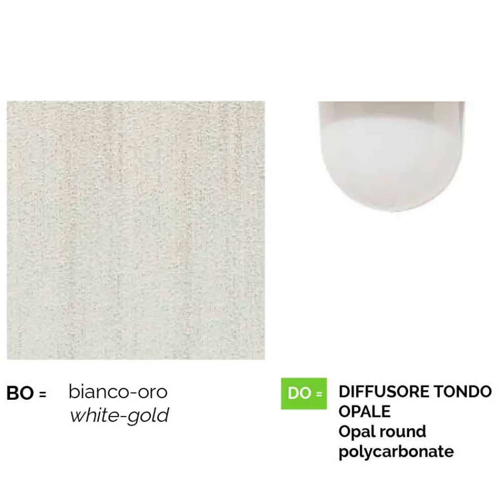 Viadurini Lighting Garten-Wandlampen-Weiße Aluminiumlaterne der Gartenwand, hergestellt in Italien, Anusca