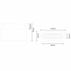 Myyour Gartenideen-Weiße Design Vase im Innen- oder Außenbereich in drei Größen, 2 Stück - Pandora von