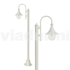 Viadurini Lighting Gartenlampion-Weiße Gartenlampe aus Aluminium mit 1 Licht, hergestellt in Italien, Anusca