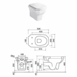 Viadurini Bathroom Wc-Weiße Keramik-Hängevase im klassischen Stil, Made in Italy - Nausica