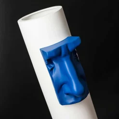 Viadurini Living Deko Vasen-Weiße Keramikvase mit farbigem Einsatz handgefertigt in Italien - Monte