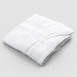 Viadurini Textile Tischdecken-Weiße Leinentischdecke mit italienischem Luxus-Plissee-Motivrand - Tippel