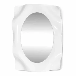 Viadurini Living Wandspiegel-Weiße Milch Diva des Wandspiegels modernes Design, hergestellt in Italien