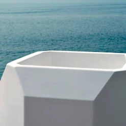 Myyour Gartenideen-Weiße Plastikvase im Innen- oder Außenbereich in 3 Größen, 2 Stück - Gem von