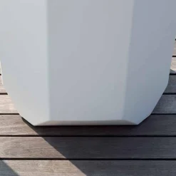 Myyour Gartenideen-Weiße Plastikvase im Innen- oder Außenbereich in 3 Größen, 2 Stück - Gem von