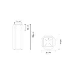 Myyour Gartenideen-Weiße Plastikvase im Innen- oder Außenbereich in 3 Größen, 2 Stück - Gem von