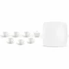 Viadurini Kitchen Tee Set Und Kaffee Set-Weiße Porzellan Kaffeetassen Service Modernes Design 8 Stück - Dom