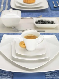 Viadurini Kitchen Tee Set Und Kaffee Set-Weiße Porzellan Kaffeetassen Service Modernes Design 8 Stück - Dom