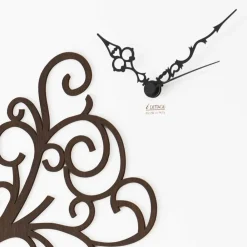 Viadurini Time Design Wanduhren-Weiße quadratische hölzerne Design-Wanduhr mit Baum - Alberoeden