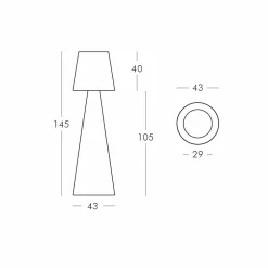 SLIDE Moderne Stehlampen-Weiße Stehlampe Pivot Design, hergestellt in Italien