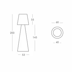 SLIDE Moderne Stehlampen-Weiße Stehlampe Pivot Design, hergestellt in Italien
