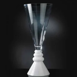 Viadurini Living Deko Vasen-Weiße und transparente Glasblumenvase Made in Italy - Aramis