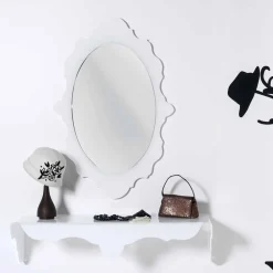 Viadurini Living Konsolentisch Flur-Weiße Wandkonsole, weiß, made in Italy