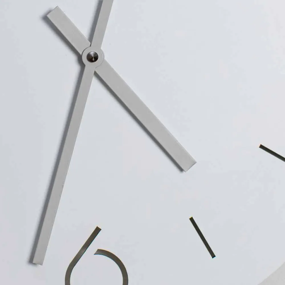 Viadurini Time Design Wanduhren-Weiße Wanduhr im klassischen Design aus rundem Holz - Septimius