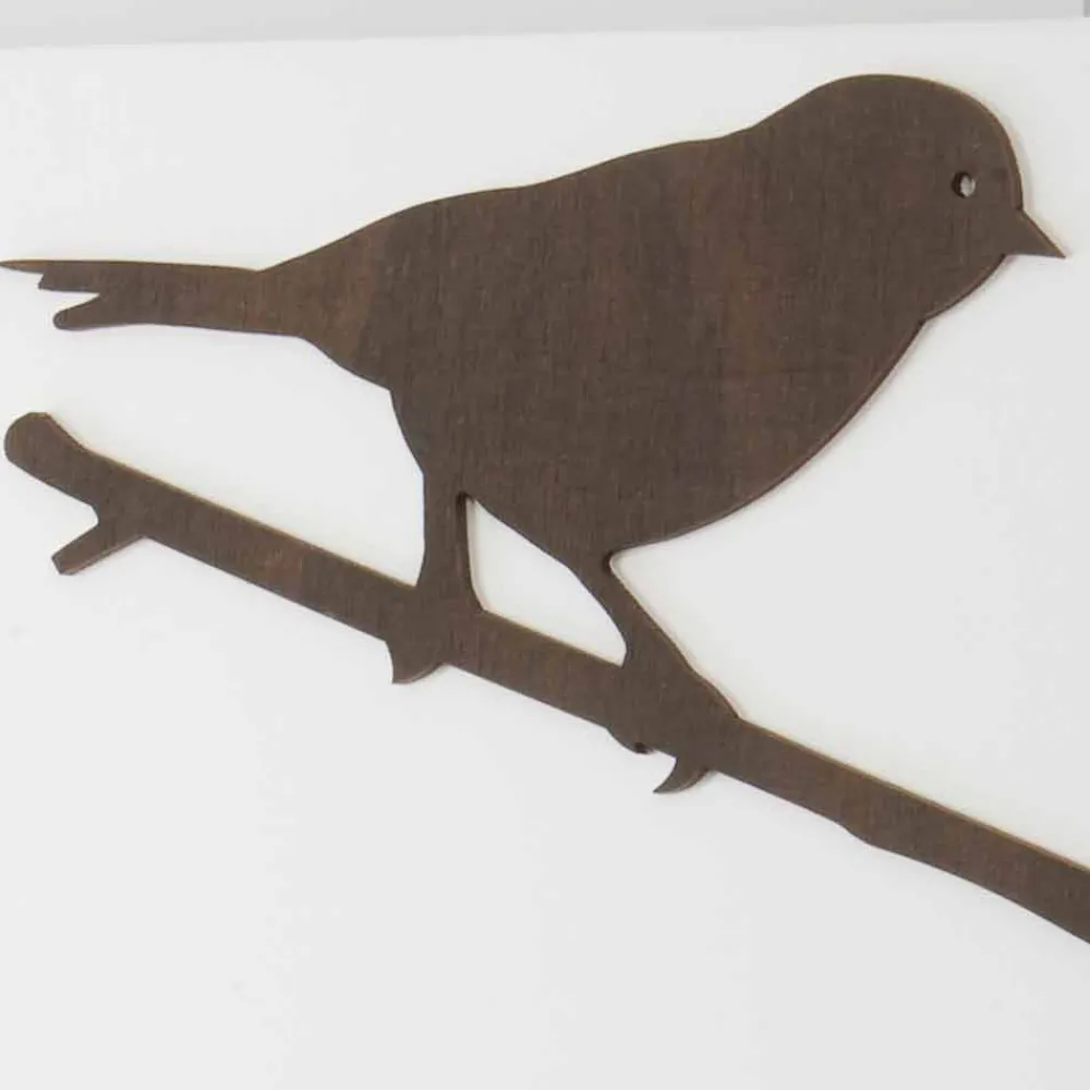 Viadurini Time Design Wanduhren-Weiße Wanduhr mit hölzernen Tierdekorationen Modernes Design - Spannung