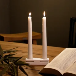 Viadurini Lighting Kerzenständer-Weißer Corian Design Kerzenhalter für Wohnzimmer Made in Italy - Sisifo