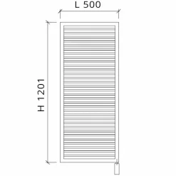 Scirocco H Handtuchheizkörper Elektrisch-Weißer elektrischer Handtuchwärmer für Badezimmer aus Stahl - Shadow von Scirocco