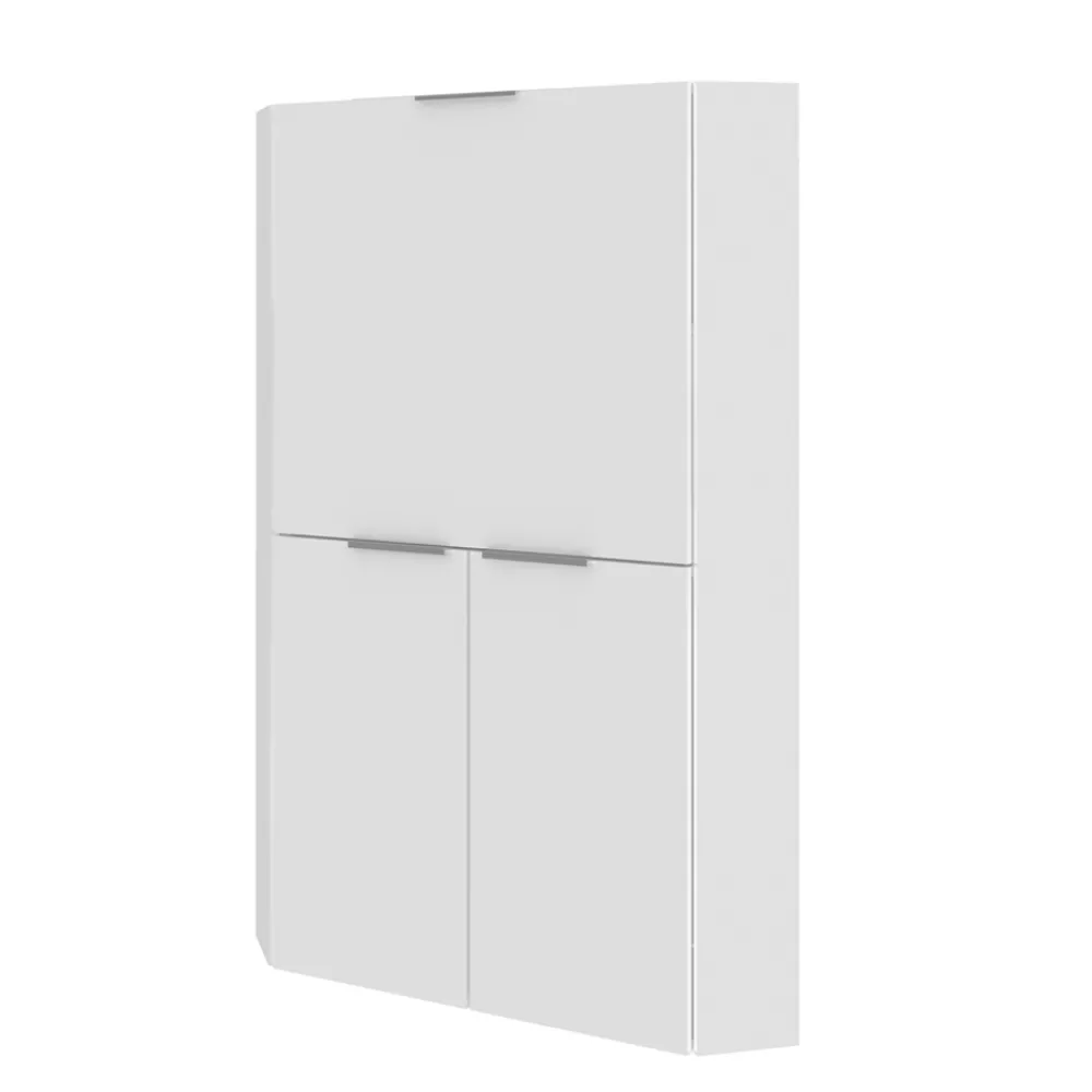 Viadurini Design Design Schreibtische-Weißer moderner Eckschreibtisch im italienischen Design aus poliertem Holz - Ghero