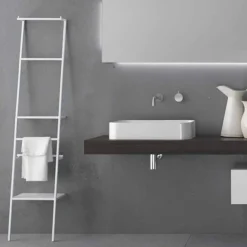Viadurini Decor Garderobenständer-Weißer oder farbiger moderner Design-Leiter-Kleiderbügel - Caloina