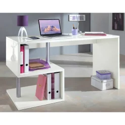 Viadurini Design Design Schreibtische-Weißer oder Schiefer Schreibtisch in italienischem Design Holz 3 Größen - Michel