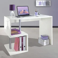 Viadurini Design Design Schreibtische-Weißer oder Schiefer Schreibtisch in italienischem Design Holz 3 Größen - Michel