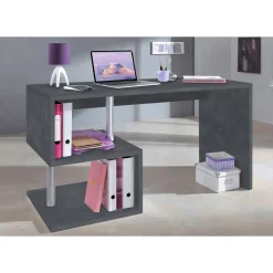 Viadurini Design Design Schreibtische-Weißer oder Schiefer Schreibtisch in italienischem Design Holz 3 Größen - Michel