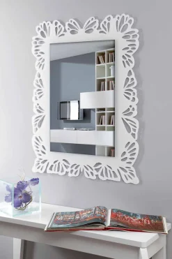 Viadurini Decor Wandspiegel-Weißer Plexiglas-Wandspiegel mit verziertem rechteckigem Rahmen - Alidifarf