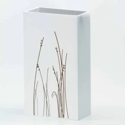 Viadurini Living Regenschirmständer Design-Weißer Schirmständer aus verziertem Holz Modernes Design Rechteckig - Filigran