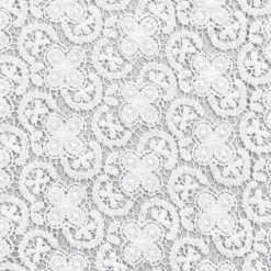 Viadurini Textile Runner-Weißer Tischläufer in gehäkelter Spitzenstickerei und Baumwollmischungskante - Giangi