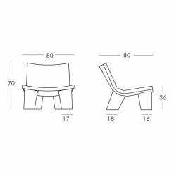 SLIDE Sessel Kunststoff|Moderne Sessel-Weißer und schwarzer Outdoor-Lounge-Sessel Low Lita Anniversary