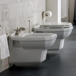 Viadurini Bathroom Bidet-Weißes Keramik-Bidet im klassischen Stil, hergestellt in Italien - Nausica