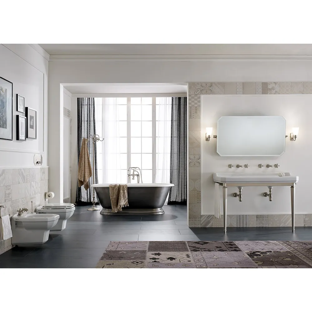 Viadurini Bathroom Bidet-Weißes Keramik-Bidet im klassischen Stil, hergestellt in Italien - Nausica