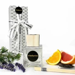 Viadurini Home Fragrance Keep Calm-Weißes Leinen Raumduft 200 ml mit Stäbchen - Cuoredifirenze