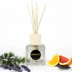 Viadurini Home Fragrance Keep Calm-Weißes Leinen Raumduft 500 ml mit Stäbchen - Cuoredifirenze