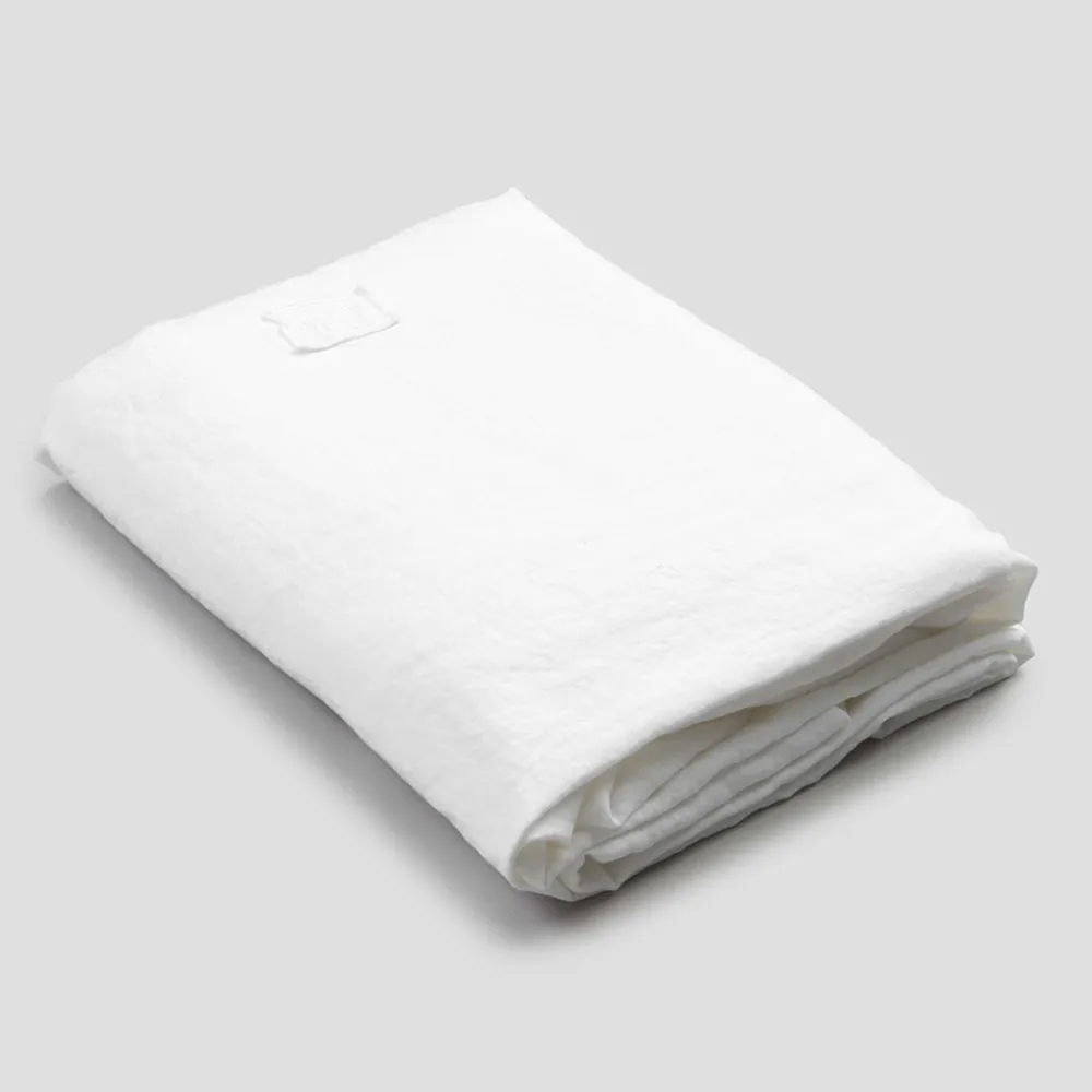Viadurini Textile Bettlaken-Weißes Leinenbettlaken für Doppelbett, Luxusdesign Made in Italy - Fiumano