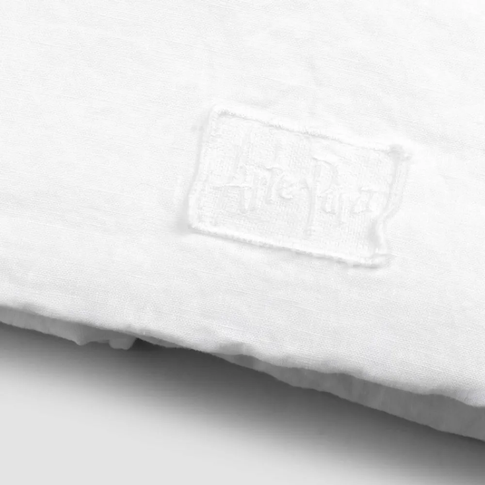 Viadurini Textile Bettlaken-Weißes Leinenbettlaken für Doppelbett, Luxusdesign Made in Italy - Fiumano