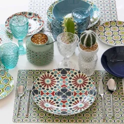 Viadurini Kitchen Weinkelch-Wein- oder Wasserbecher aus farbigem oder transparentem Glas mit Dekorationen, 12 Stück - Rocca