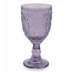 Viadurini Kitchen Gläser Set-Wein- oder Wasserkelche aus farbigem Glas und Arabeskendekoration 12 Stück - Marokko